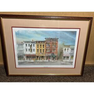 W.B. Rehse Watercolor Painting "Before The Mall" Numbered 150/150 Cincinnati 80s